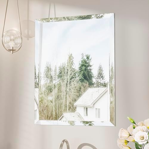 Keonjinn 16x24 Inch Small Frameless Bathroom Mirrors by Keonjinn