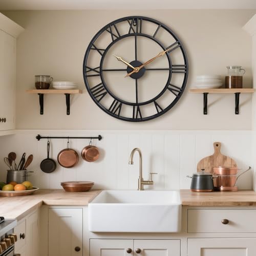 18.5 Inch Roman Numerals Large Wall Clocks - Image 5