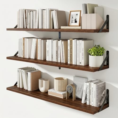 Floating Shelves, 8 Inch Deep Rustic Book Shelf by KovaScapeHomeDecor