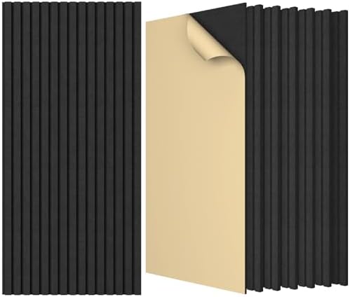 TONOR Large Acoustic Panels Self Adhesive-8 Pack 47.2" X 23.6" X 0.35" by TONOR