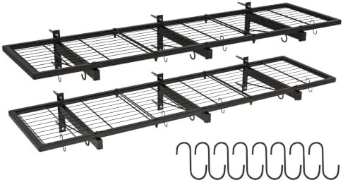 2 Pack Garage Wall Shelves, Heavy Duty Shelf Organizer by Riciakik