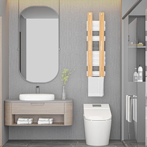 Livebor Grey Grasscloth Peel and Stick Wallpaper Textured Contact Paper - Image 2