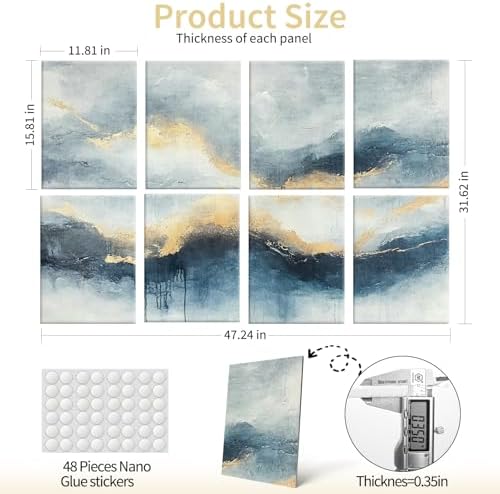 Art3d Acoustic Wall Panels, 48 x 32 in Set - Image 5
