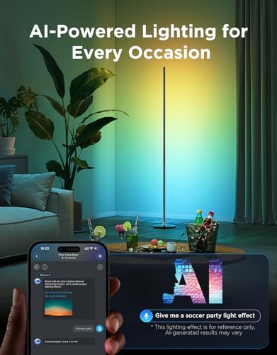 Govee RGBIC Floor Lamp Basic, 1000lm LED Corner Lamp - Image 6