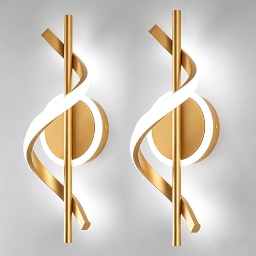 EIDISUNY 2 Pack LED Wall Sconces Indoor, 12W LED Wall Mount Lights, Modern by BuyNow%EF%BC%81
