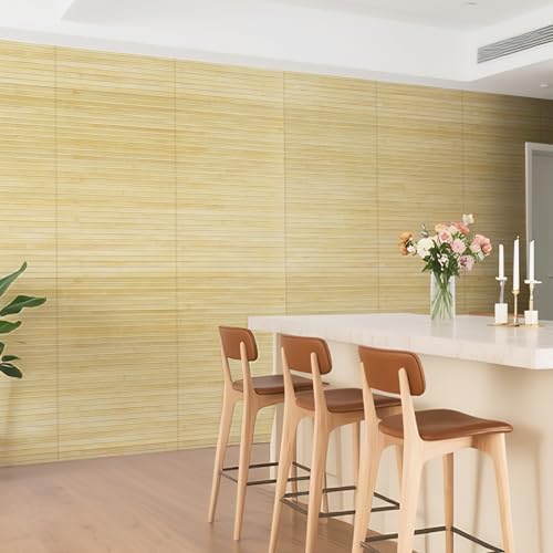 AMZDEPOT Natural Bamboo Wall Panel, 12 x 96 Inch - Image 2