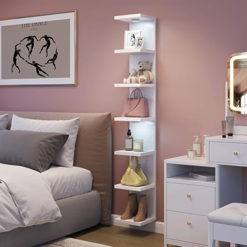 Fixwal 7 Tier Wall Shelf with LED Lights Lack Shelf - Image 4