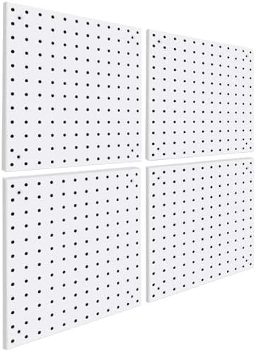 4 Pack Steel Peg Board, Universal 1/8 and 1/4 Pegboard Accessories, Office by Daanxw