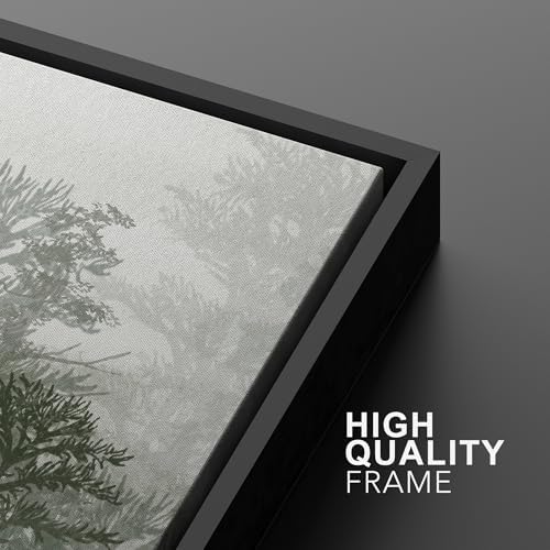 MUDECOR Framed Wall Art Print Set Minimalist Forest Mist - Image 5