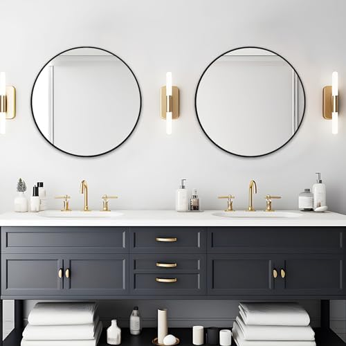 Black Round Mirror 18 Inch, Wall Circle Mirror - Image 2