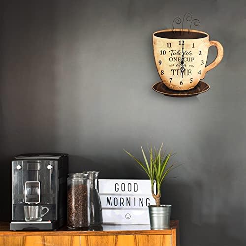 Young's Wood Take Life Coffee Wall Clock, Decorative Kitchen Wall Clock - Image 7