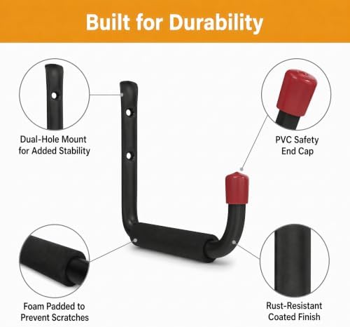 6 Pack Garage Hooks Heavy Duty, Utility Steel Hooks - Image 4