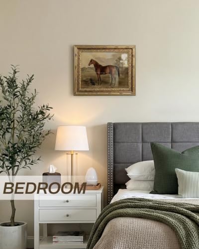 InSimSea Vintage Wall Art, Antique Horse and Dog Canvas Print, 13x16 Inch - Image 4