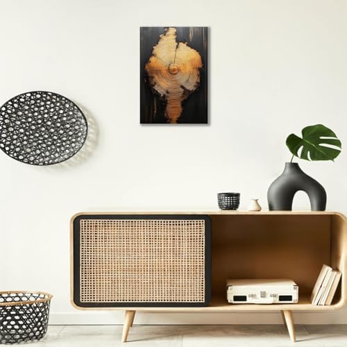 Tree Ring Wall Art Framed, Modern Nature Decor - Image 5
