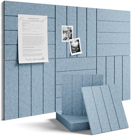 Fluxynara 36" x 24" Large Felt Bulletin Board，Coastal Haze by FLUXYNARA