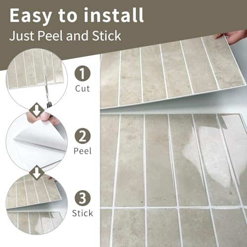 10 Sheets Upgraded Thicker Design Subway Tile Peel and Stick Backsplash - Image 6