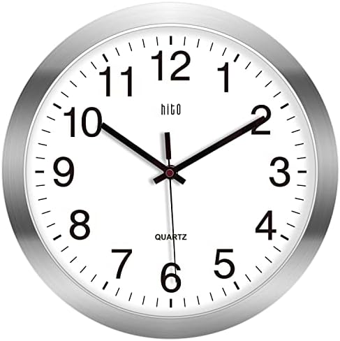 HITO 10 Inch Silent Wall Clock 12 Inch Silent Wall Clock Battery Operated Non - Image 3