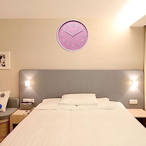 PATIKIL 8 Inch Wall Clock, 3D Number Quartz Battery Operated Silent Non-Ticking - Image 5