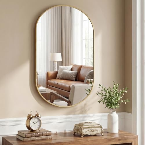NEWBULIG Oval Bathroom Mirror, Vanity Mirror by NEWBULIG