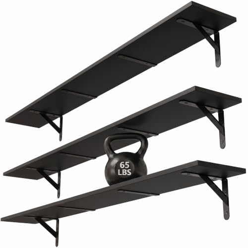 WOPITUES Long Wall Shelves 56″W x 8″D, Floating Book Shelves Max Load 65lbs by WOPITUESOfficial