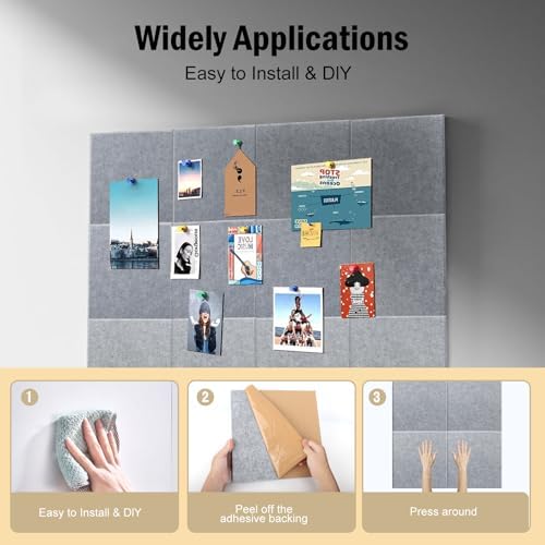 12Pack Acoustic wall Panels Panels 0.4" x 12" x 12" Soundproof Wall Panels - Image 5