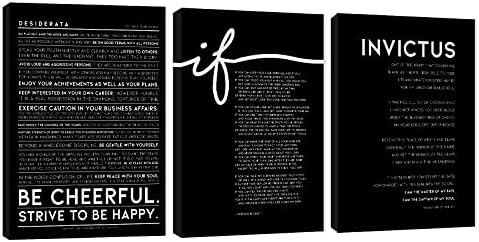 3 Piece Inspirational Wall Art, Quotes Motivational Canvas Prints by GUTTATYART