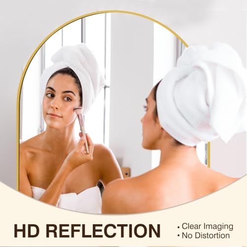 FICTOR 30" x 32" Arched Bathroom Vanity Mirror - Image 4