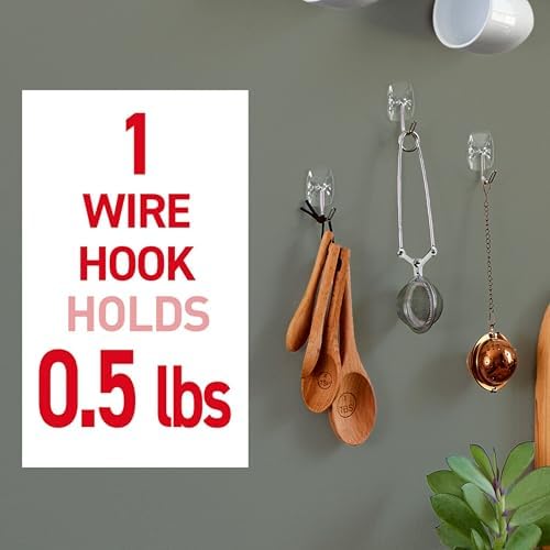 Command Small Clear Wire Toggle Hooks, 20 Wall Hook and 24 Strips, Damage-Free - Image 5