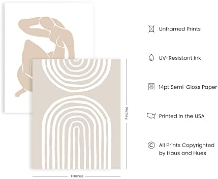 HAUS AND HUES Neutral Wall Art – Modern Beige Decor, Matisse Abstract Poster Set - Image 2