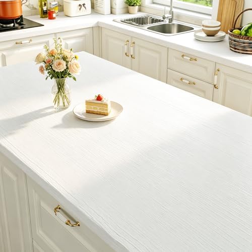 15.8x317 White Textured Peel and Stick Wallpaper - Image 7
