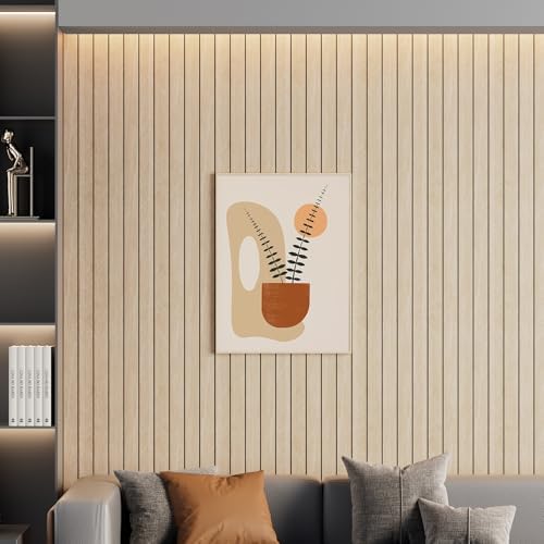 Arthome Peel and Stick Slat Wall Panels 15.7"x360", Self-Adhesive PVC Wood - Image 2