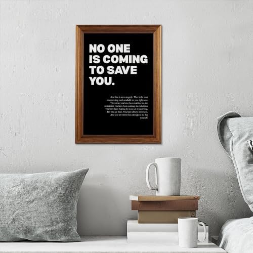 No One Is Coming To Save You Motivational Canvas Wall Art, Empowering - Image 4