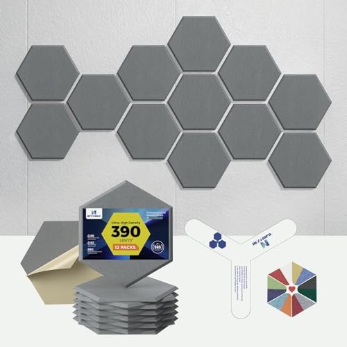 Self-Adhesive Acoustic Panels, 2nd Generation Sound Absorbing Panel, by DEXMOKO