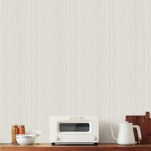 Beige Grasscloth Peel and Stick Wallpaper Fabric Wallpaper 15.7" x 196" Texture - Image 6