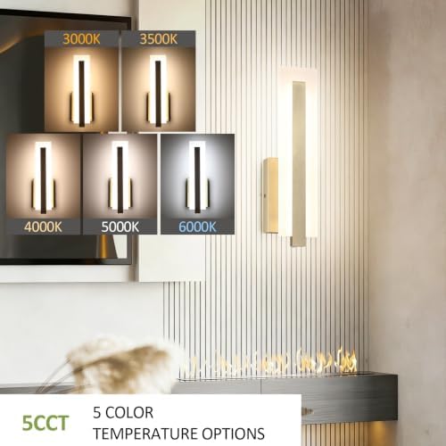 Tipace Hardwired Antique Bronze Modern LED Wall Sconce Indoor Wall Light - Image 2