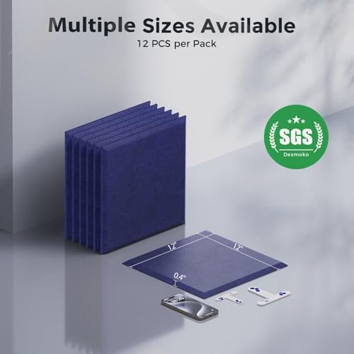 12 Pack Self-Adhesive Acoustic Panels, 2nd Generation Sound Absorbing Panel - Image 7