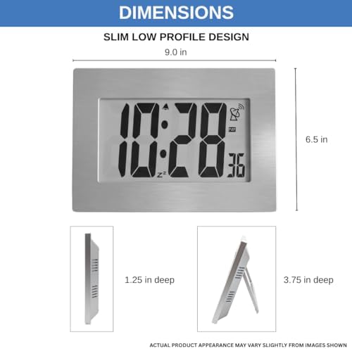 Atomic Digital Wall Clock Large Display Battery Operated | Large Number Digital - Image 5