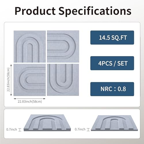 3D Decorative Felt Double-layer Acoustic Panels Arch Pattern - Image 3