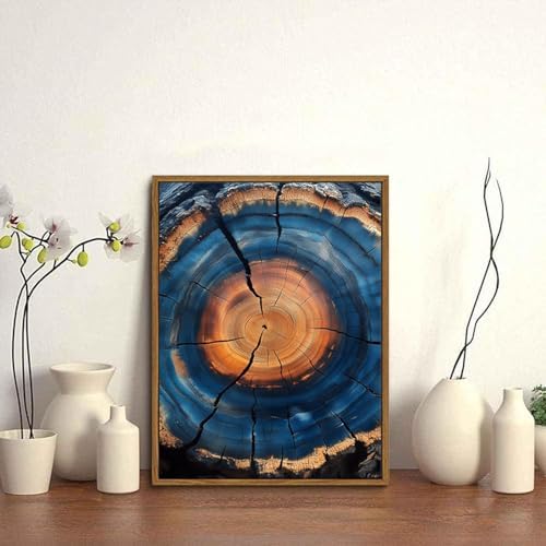 Tree Ring Wall Art Framed, Modern Nature Decor - Image 2