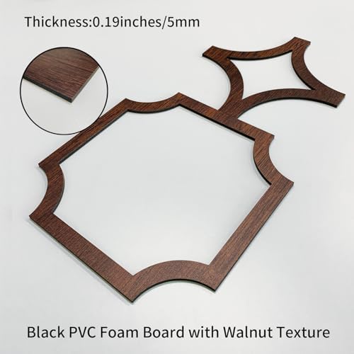 Decorative Modular Fretwork 3D Wall Panels, Star Lattice Walnut - Image 2