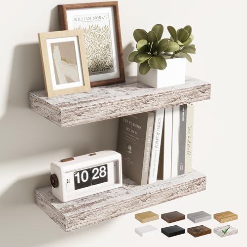Acovy 16 Inch Floating Shelves for Wall 2 Pack, Wall Mounted Floating Shelf by Acovy