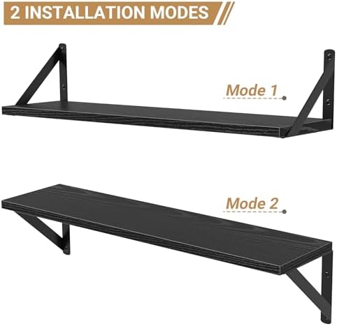 Heimlove Floating Shelves for Wall, 28 Inch Long Wood Floating Shelves Set of 3 - Image 5