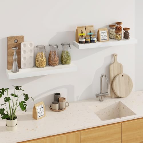 Fun Memories Floating Shelves for Wall, 32Inch Floating Shelves Set of 2 - Image 4