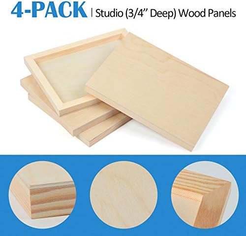 Falling in Art 4 Pack 8x10’’ Unfinished Birch Wood Panels Kit - Image 5