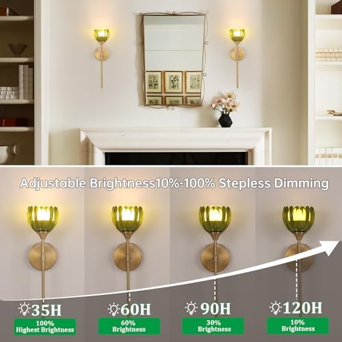 Shenmoyl Battery Operated Wall Sconce Set of 2 - Image 4