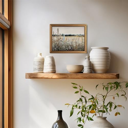 KBKART Gold Framed Canvas Wall Art, Vintage Wildflower Prints - Image 4