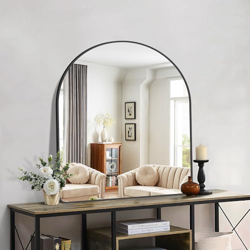 FORBATH Arched Mirror 36x40 Inch, Hanging or Leaning Against Wall - Image 5