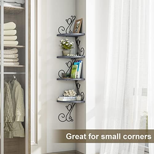 Alsonerbay 4-Tier Cat Shaped Corner Floating Shelf Wall Mount - Image 5