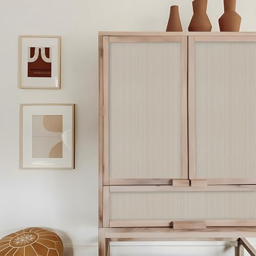 Naphite Grasscloth Peel and Stick Wallpaper Textured Modern 197in 15.7in - Image 6