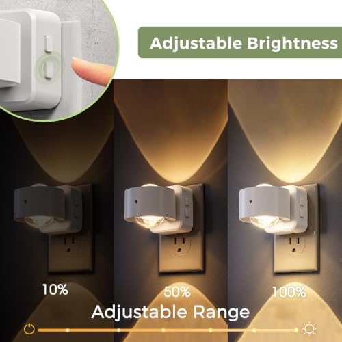 L LOHAS LED Night Light Projector, Night Lights Plug into Wall 3CCT 2 Pack - Image 3